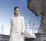 Erin Wasson vilki &bdquo;Chanel&ldquo; 2013&ndash;2014 m. rudens-žiemos vestuvinę suknelę
