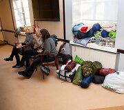 &Scaron;vietimo ministerijoje antrą naktį nakvoja mokytojai