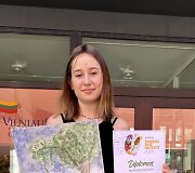 Konkurso &Scaron;viesiai apie netektį laureatė, I vietos laimėtoja Vilniaus privačios gimnazijos moksleivė Rugilė Kazlaitė