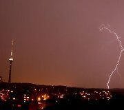 Grėsminga perkūnija truko ilgiau nei tris valandas.