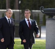 V.Putinas ir D.Medvedevas prezidentinėje rezidencijoje