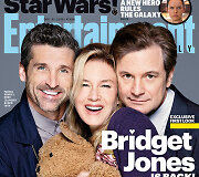 Filmo &bdquo;Bridžitos Džouns kūdikis&ldquo; aktoriai Patrickas Dempsey, Renee Zellweger ir Colinas Firthas