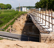 Remontuojamas viadukas Galvės gatvėje, kelyje Vilnius-Trakai