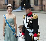 Danijos princas Frederikas su žmona princese Mary ir sūnumi Christianu