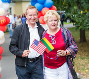 JAV Nepriklausomybės dienos &scaron;ventės akimirka