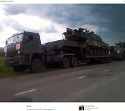 Rusijos zenitinių raketų komplekso &bdquo;Buk&ldquo; gabenimas į Ukrainą