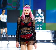 &bdquo;Dolce & Gabbana&ldquo; 2021&ndash;2022 rudens ir žiemos kolekcijos modelis: Ugnė Gelgotaitė