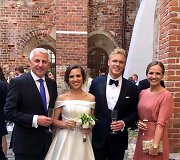 Paulos U&scaron;ackaitės ir Jono Urbono vestuvių akimirka