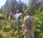 Kariuomenė pasienyje su Baltarusija pradėjo tiesti spygliuotos vielos užtvarą