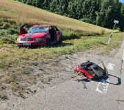Kretingos rajone vertėsi kiek įkau&scaron;usio jaunuolio vairuojamas automobilis