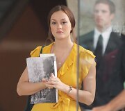 Leighton Meester &bdquo;Gossip Girl&ldquo; filmavimo aik&scaron;telėje (2009 m.)