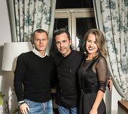 Darvydas &Scaron;ernas ir Sandra &Scaron;ernė su Danilo Bianco