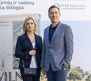 Artūras Zuokas su smuikininke Augusta Jusionyte