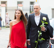 Justinos Kazlauskytės ir Jono Po&scaron;kaus vestuvių akimirka
