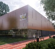 &Scaron;iaulių sporto gimnazijos universalios sporto salės vizualizacija 