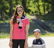 Ieva Mackevičienė su sūnumi Motiejumi