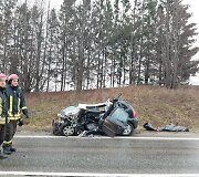 Skaudi avarija tarp Kretingos ir Palangos.