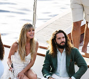 Heidi Klum ir Tomo Kaulitzo prie&scaron;vestuvinio vakarėlio akimirka