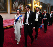 Princesė Anne ir JAV prezidento Donaldo Trumpo žentas ir patarėjas Jaredas Kushneris