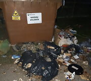 Atliekų konteineris prie Dvarčėnų kapinių