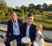Emilijus su tėčiu Kęstučiu ir seserimi Estera