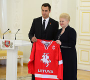Dainius Zubrus ir Dalia Grybauskaitė