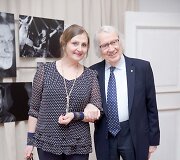 Parodos &bdquo;100 tikrų žmonių portretų&ldquo; akimirka