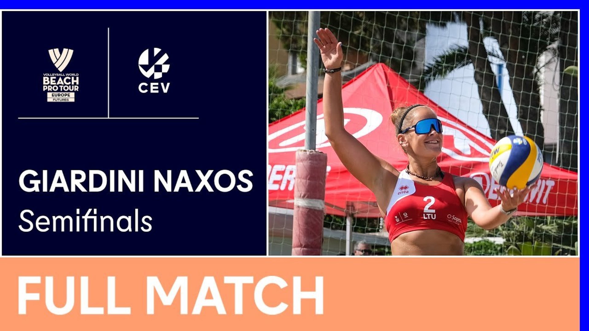 LIVE 2022 Volleyball World Beach Pro Tour Futures Giardini Naxos Semifinals Žmonės.lt