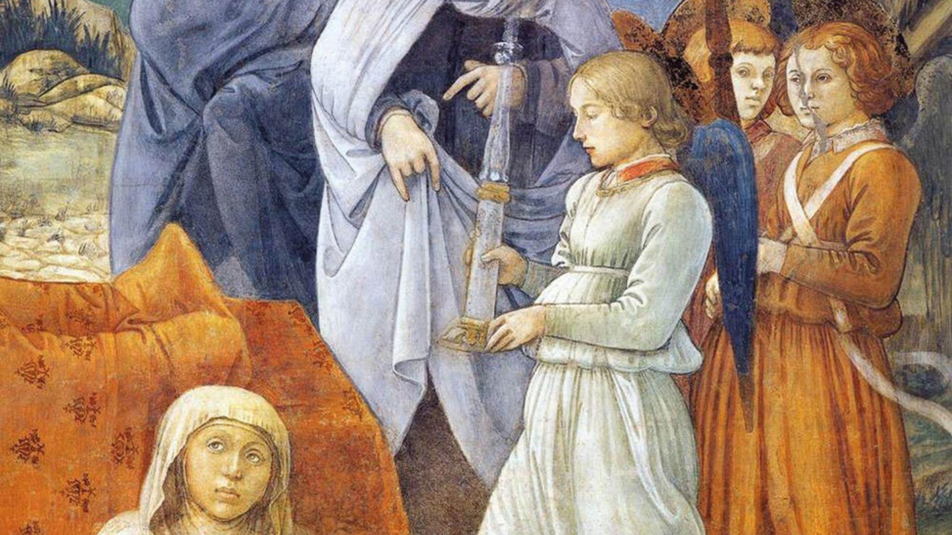 Fra Filippo Lippi autoportretas paveiksle „Švč. Mergelės Marijos mirtis“. Fragmentas. 1467–1469. Uficių galerija, Florencija / Vida Press nuotrauka