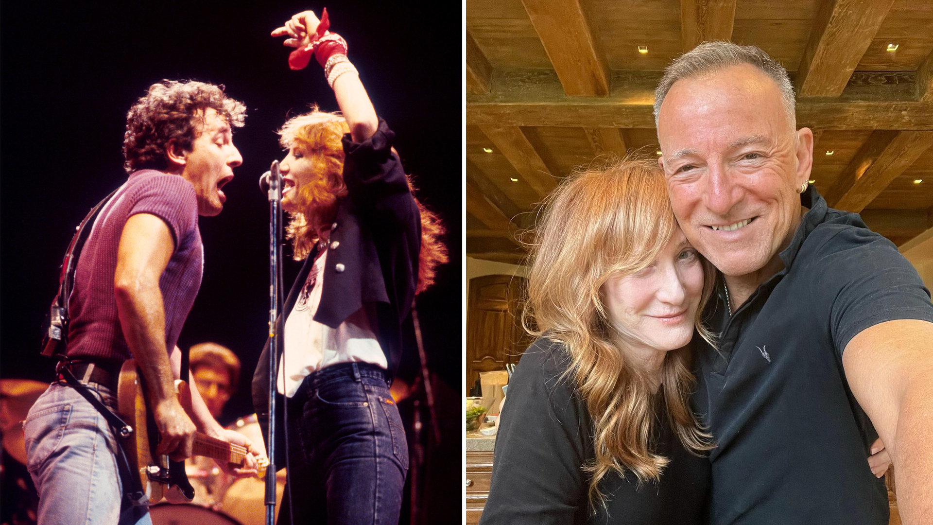 Bruce'as Springsteenas ir Patti Scialfa / Getty, Vida Press nuotraukos