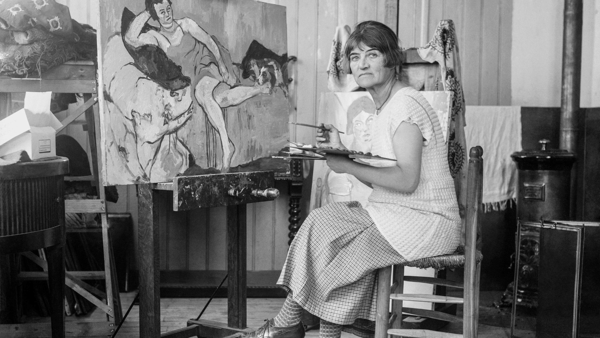 Suzanne Valadon savo studijoje, 1919-ieji  / Vida Press nuotrauka