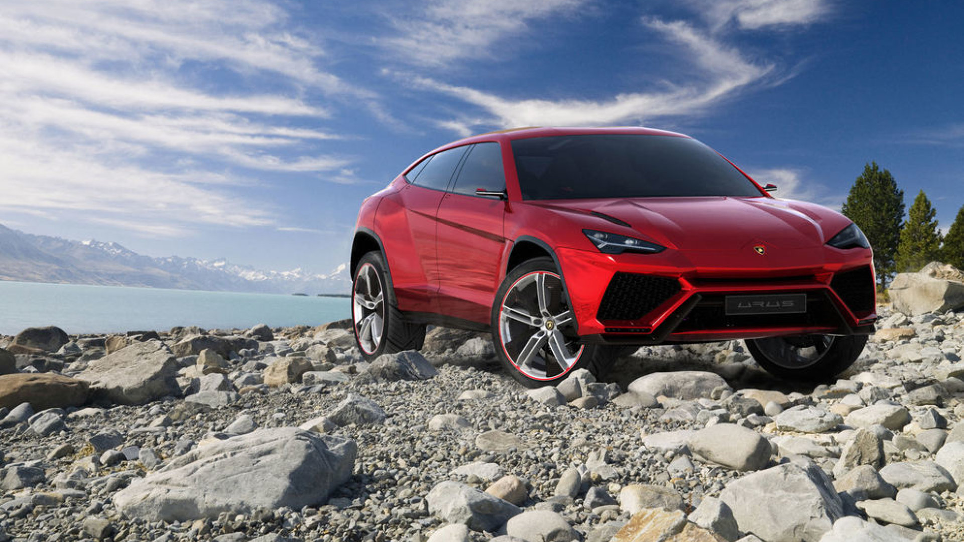 red lamborghini suv