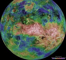Veneros vaizdai, hemisferinis žemėlapis