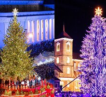Vilniaus ir Kauno kalėdinės eglės