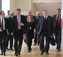 Iš kairės: Algirdas Šemete, Algirdas Butkevičius, Vitas Vasiliauskas