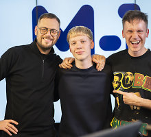 Arnoldas Esimantas, Adomas Vyšniauskas ir Tomas Jazdauskas M-1 studijoje