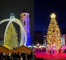 Vilniaus ir Kauno Kalėdų eglės