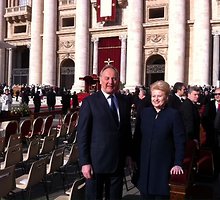 D.Grybauskaitė su Latvijos prezidentu Andriu Bėrziniu