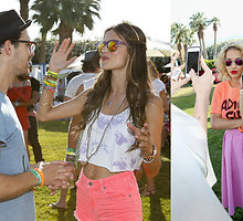 „Coachella“ festivalyje galima išvysti daugybę įžymybių. Iš kairės: supermodelis, apatinio trikotažo „Victoria‘s Secret“ veidas Alessandra Ambrosio. Dešinėje: dainininkė Rita Ora. 