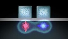 Schema, kaip veikia kvantiniai kompiuteriai. Vieno elektrono sukinys visuomet turi būti į prie&scaron;ingą pusę 