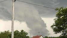Audros debesys pietų Lenkijoje