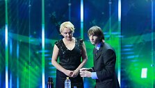 Inga Norkutė ir fizikos mokytojas i&scaron; Utenos Arūnas