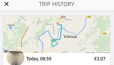 Uber kelionės i&scaron;klotinė