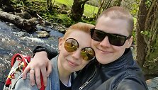Mika Budrik su žmona Samanta