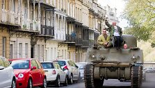 Tankas &bdquo;Sherman&ldquo; Bristolio gatvėje