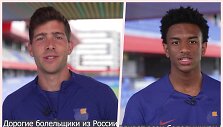 Sergi Robertas ir Alejandro Balde pasirodė vaizdo klipuose, kuriuose dėkoja Rusijos futbolo sirgaliams.