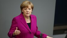 Angela Merkel Vokietijos parlamento rūmuose