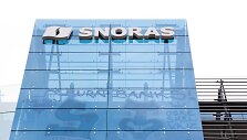 Grafiti pie&scaron;iniai ant banko &bdquo;Snoras&ldquo; pastato