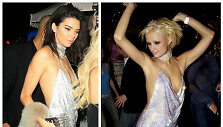 Kendall Jenner ir Paris Hilton, &scaron;venčiančios savo 21-uosius gimtadienius (2016 ir 2002 m.)