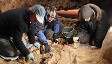 LNM archeologai (i&scaron; kairės G.Grižas, V.Steponaitis, G.Petrauskas)